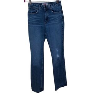 Womens Wrangler High Rise Bold Boot Cut Denim Jeans Cowgirl size 26X32